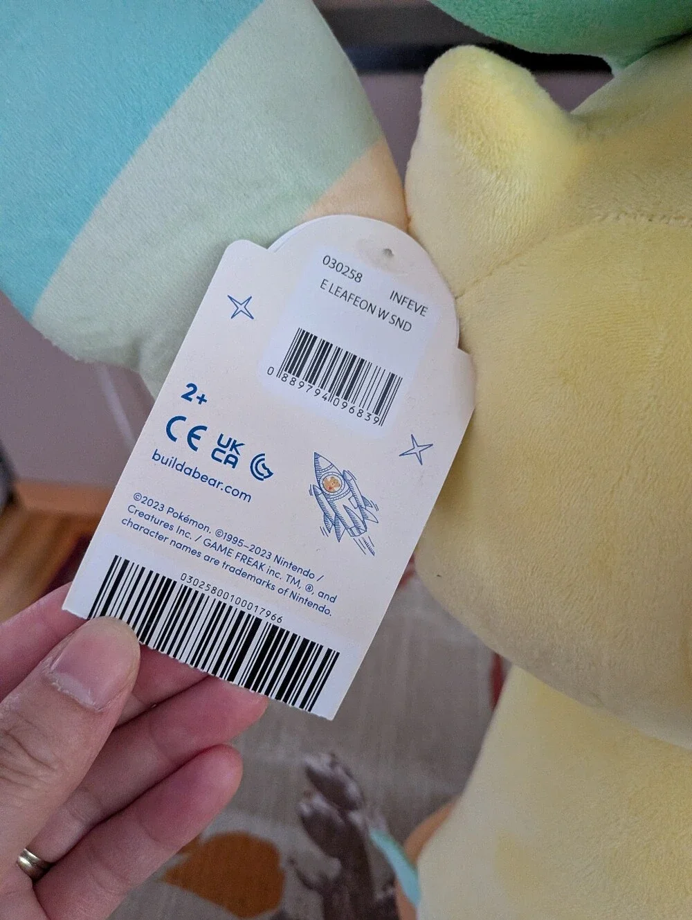 Leafeon Build A Bear Plush with Sound